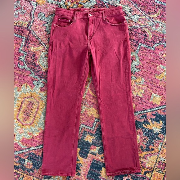 Levi’s | Women's Magenta 505 Straight Chino Pants Jeans, zip/button closure, 10 - Picture 9 of 14